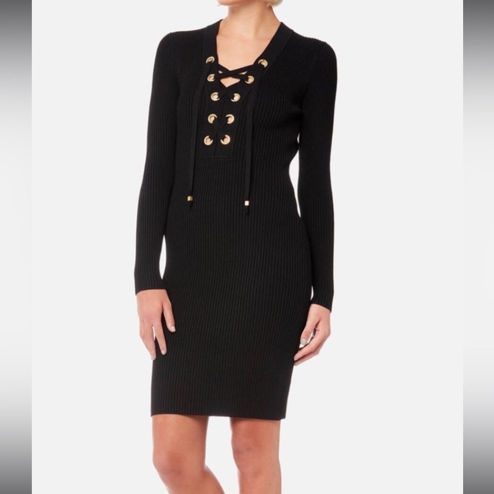 Michael Michael Kors black ribbed dress size S